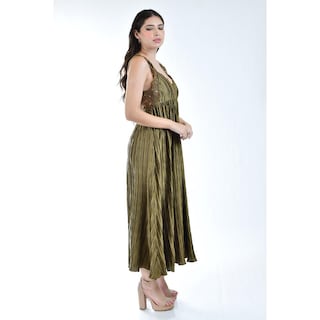 Foto 2 | Vesito Roman Fashion Verde para Mujer