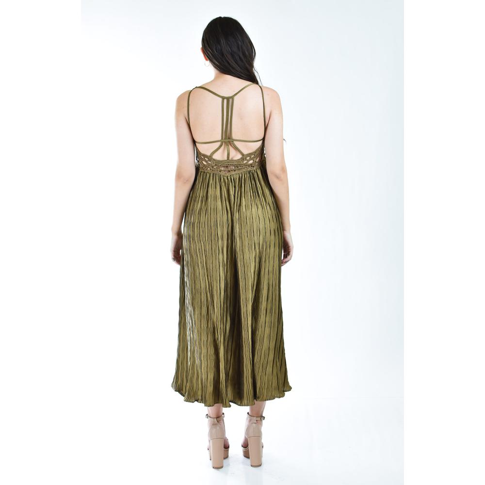 Foto 4 pulgar | Vesito Roman Fashion Verde para Mujer