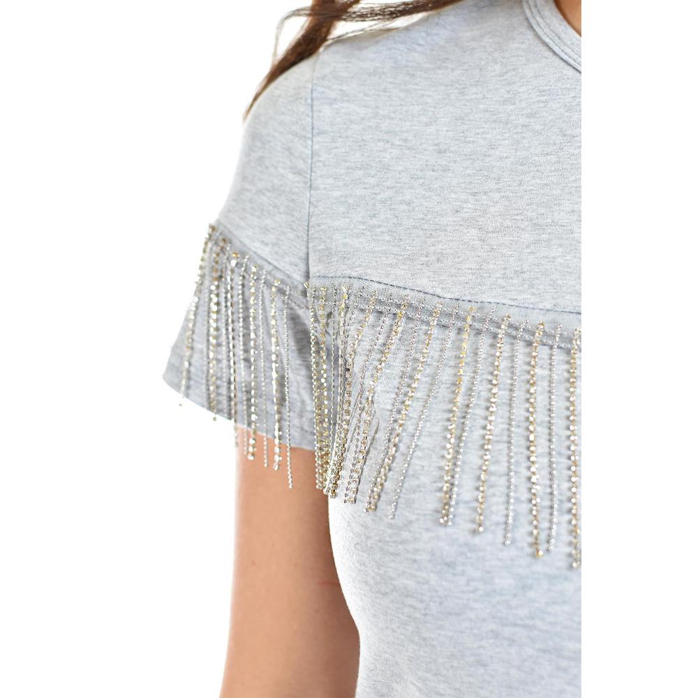 Foto 5 pulgar | Vestido Casual con Pedreria Roman Fashion /juvenil 37407 Gris