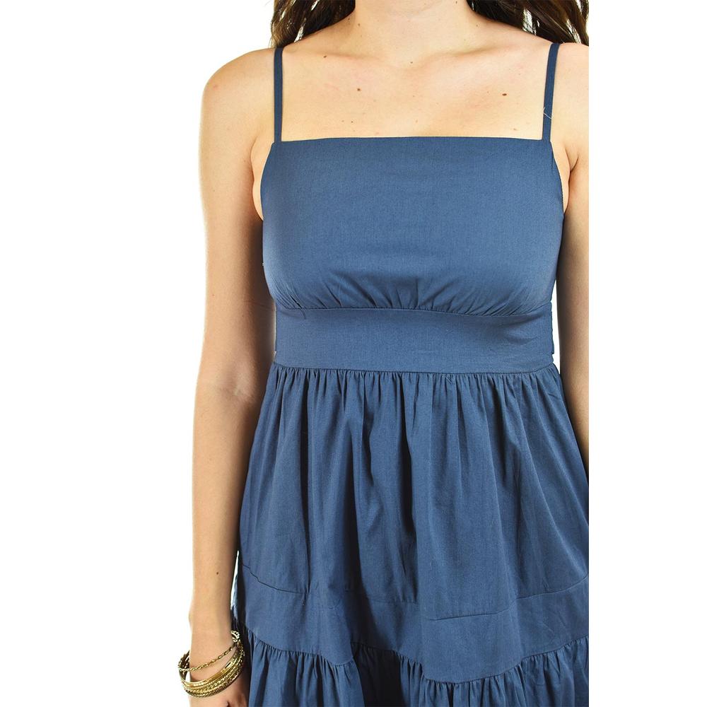 Foto 4 | Vestido Largo De Popelina Roman Fashion /juvenil 866 Azul Marino