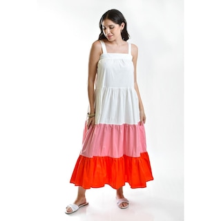 Foto 5 | Vestido de Popelina Roman Fashion Tricolor Juvenil