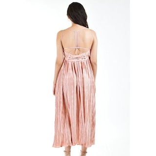 Foto 3 | Vestido Plisado con Encaje Roman Fashion Rosa Juvenil