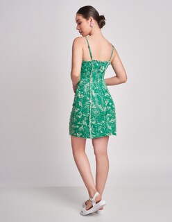 Foto 2 | Vestido Devendi Verde para Mujer