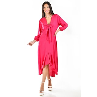 Foto 1 | Vestido Escote Moño Roman Fashion Rosa Juvenil