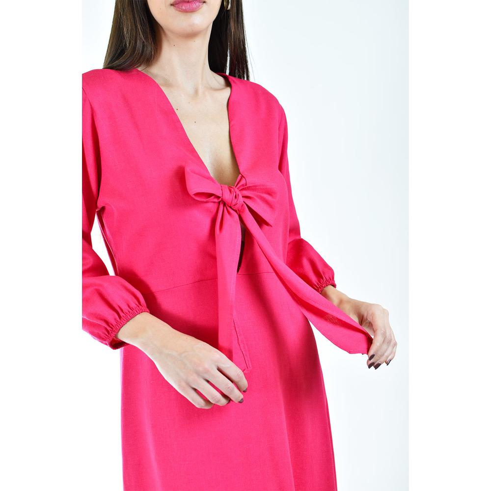 Foto 4 | Vestido Escote Moño Roman Fashion Rosa Juvenil