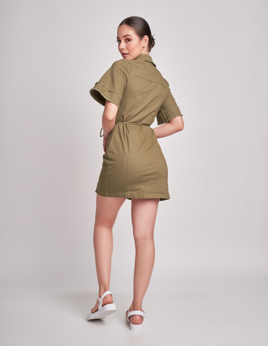 Foto 2 | Vestido Devendi Verde para Mujer