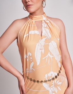 Foto 3 | Vestido Devendi Amarillo para Mujer