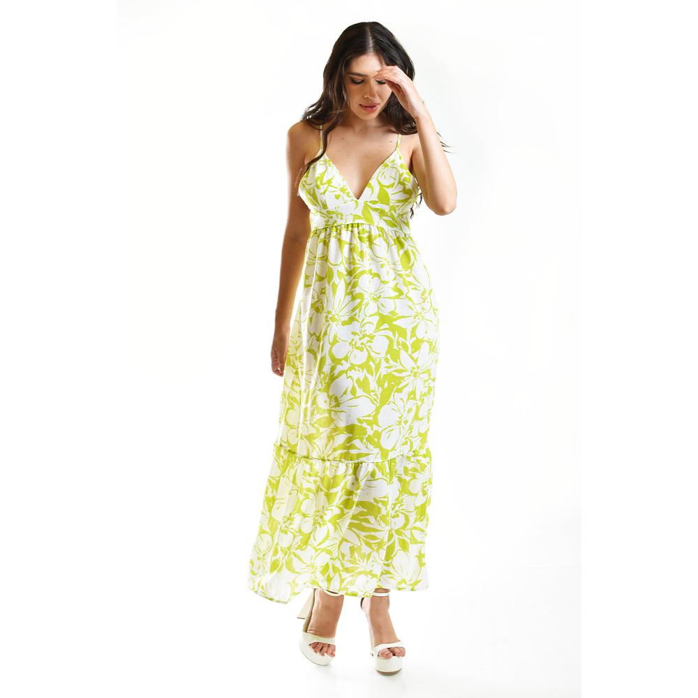 Foto 6 pulgar | Maxi Vestido Floreado Roman Fashion Juvenil 14064 Verde