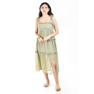 Foto 1 | Vestido Vaporoso Roman Fashion Verde Claro Juvenil