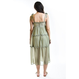 Foto 3 | Vestido Vaporoso Roman Fashion Verde Claro Juvenil