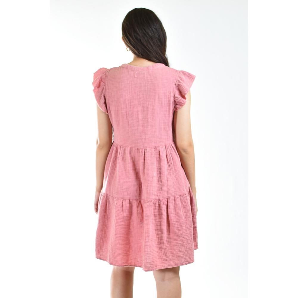Foto 4 pulgar | Vestido de Algodón Roman Fashion /juvenil 3104 Rosa