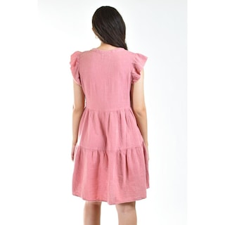Foto 3 | Vestido de Algodón Roman Fashion /juvenil 3104 Rosa