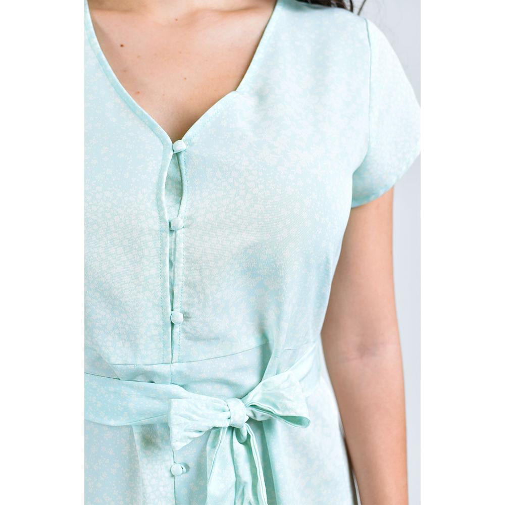 Foto 4 | Vestido Escote V Roman Fashion 288 Verde Claro