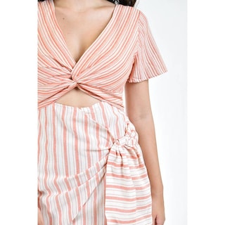 Foto 4 | Vestido Rayas Roman Fashion /juvenil 10714 color Coral