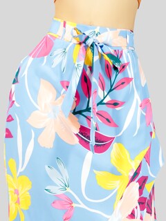 Foto 5 | Falda Corte de Sirena con Volantes Elegante O Casual Fald-1002 Azul