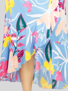 Foto 6 | Falda Corte de Sirena con Volantes Elegante O Casual Fald-1002 Azul