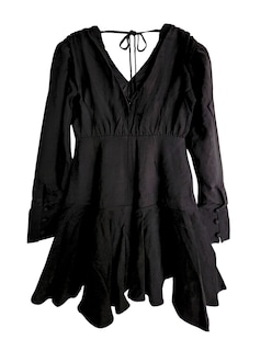 Foto 3 | Vestido Corto Manga Larga Behla J&b Talla S Color Negro