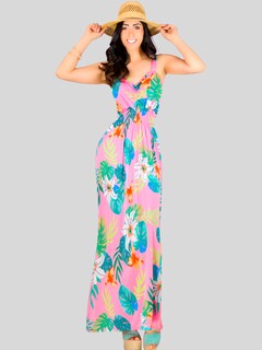 Foto 2 | Vestido Largo De Mujer Stretch Ves-1011 De Estampados Primaverales