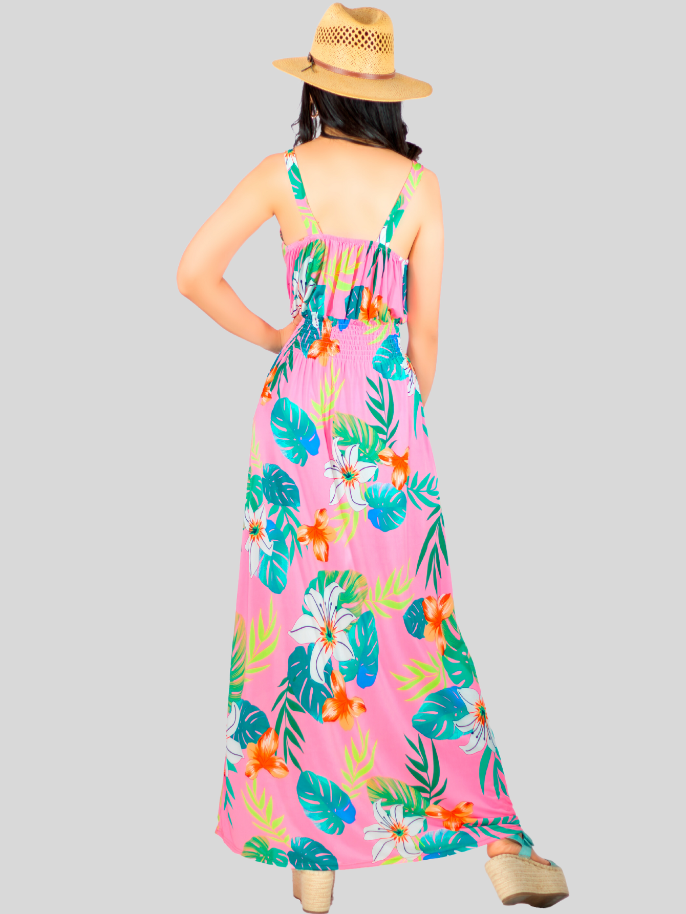 Foto 4 | Vestido Largo De Mujer Stretch Ves-1011 De Estampados Primaverales