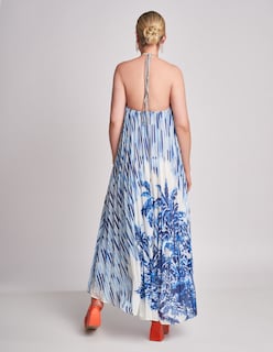 Foto 2 | Vestido Devendi Color Multicolor Floral Con Escote Espalda