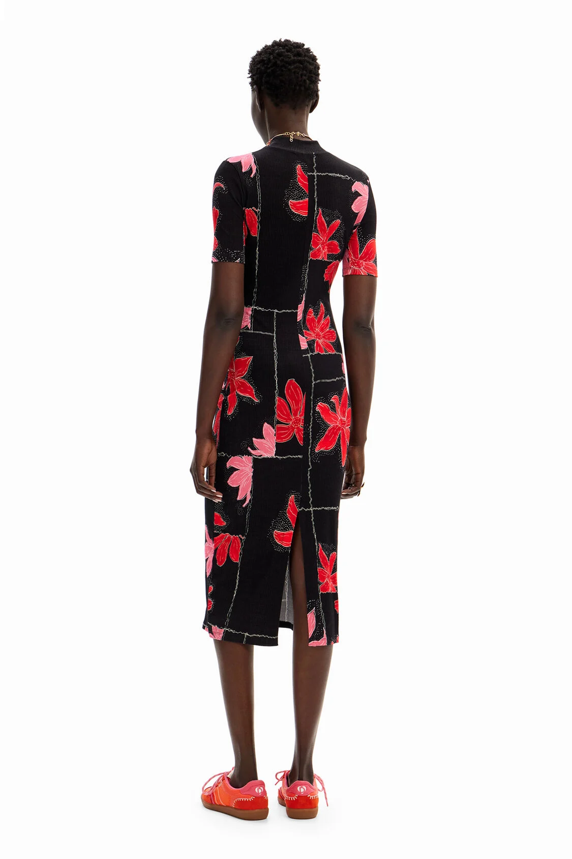 Foto 5 | Vestido Midi Canalé Flores Desigual