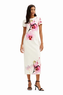 Foto 4 | Vestido Midi Orquídeas M. Christian Lacroix Desigual