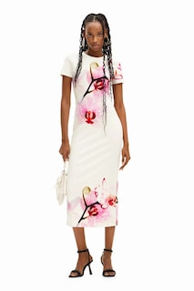 Foto 6 | Vestido Midi Orquídeas M. Christian Lacroix Desigual