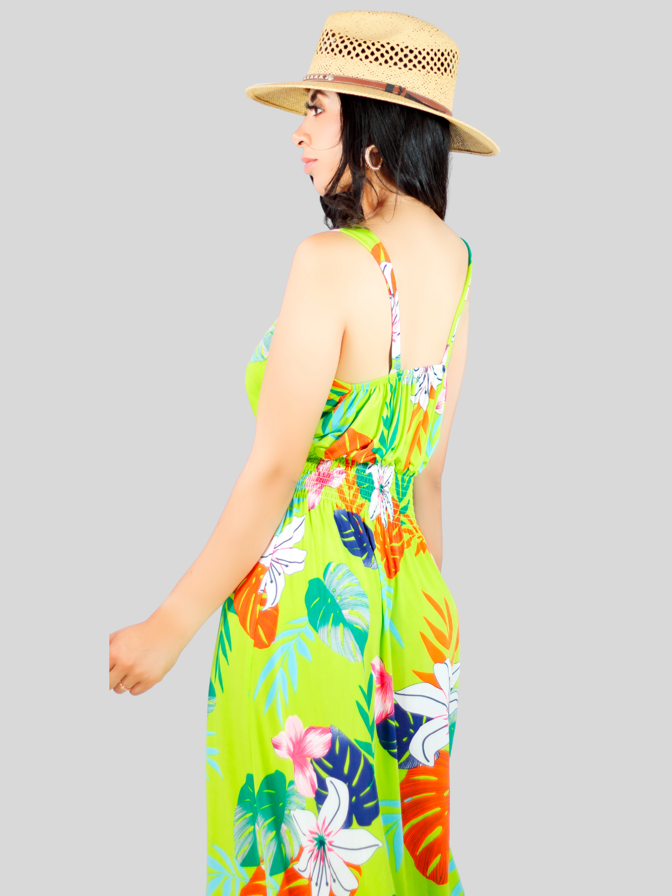 Foto 5 | Vestido Largo De Mujer Stretch Ves-1011 De Estampados Primaverales
