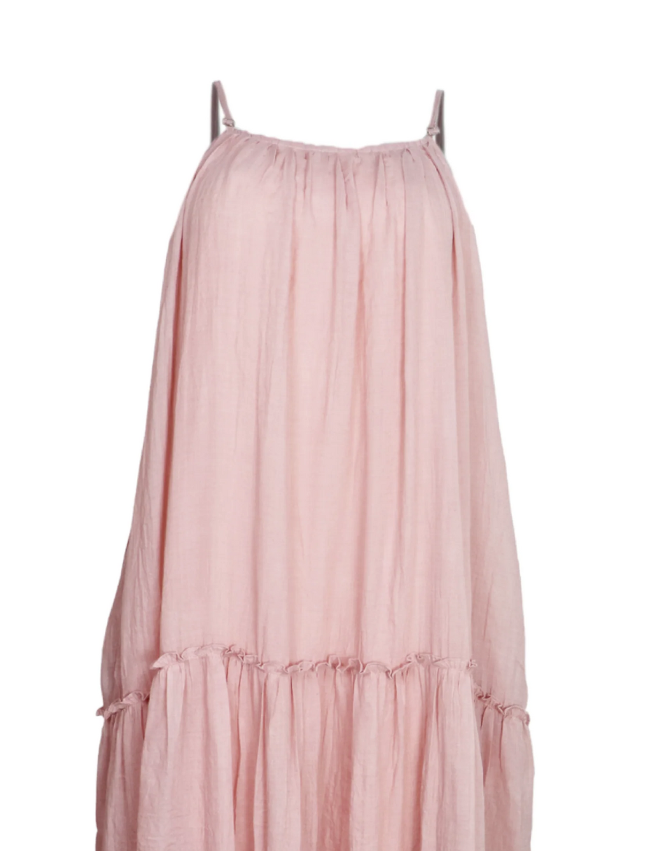 Foto 2 | Vestido Largo De Tiras Thaly J&b Talla Unitalla Color Palo De Rosa