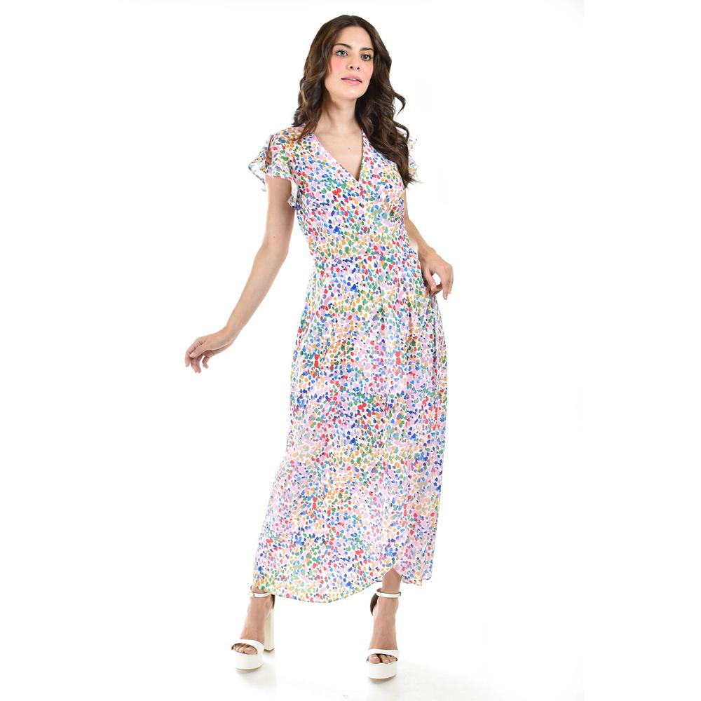 Vestido Envolvente Juvenil Roman Fashion Multicolor para Mujer