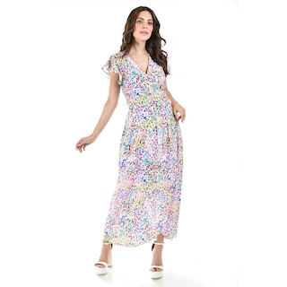 Foto 1 | Vestido Envolvente Juvenil Roman Fashion Multicolor para Mujer