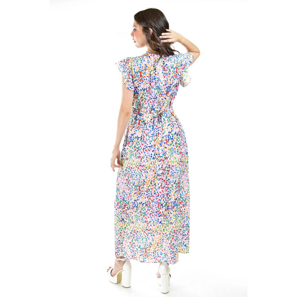 Foto 3 | Vestido Envolvente Juvenil Roman Fashion Multicolor para Mujer