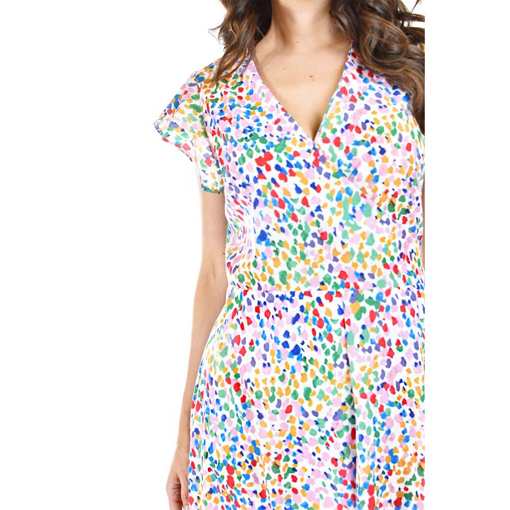 Foto 5 pulgar | Vestido Envolvente Juvenil Roman Fashion Multicolor para Mujer