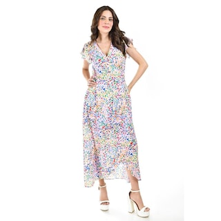 Foto 5 | Vestido Envolvente Juvenil Roman Fashion Multicolor para Mujer
