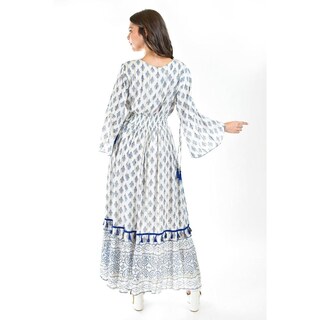 Foto 3 | Vestido Bohemio Largo Roman Fashion Juvenil Azul