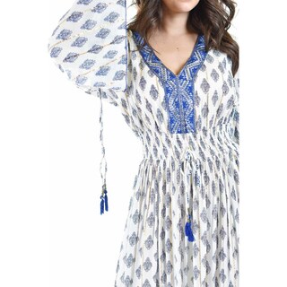 Foto 4 | Vestido Bohemio Largo Roman Fashion Juvenil Azul
