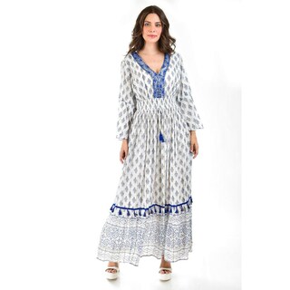 Foto 6 | Vestido Bohemio Largo Roman Fashion Juvenil Azul