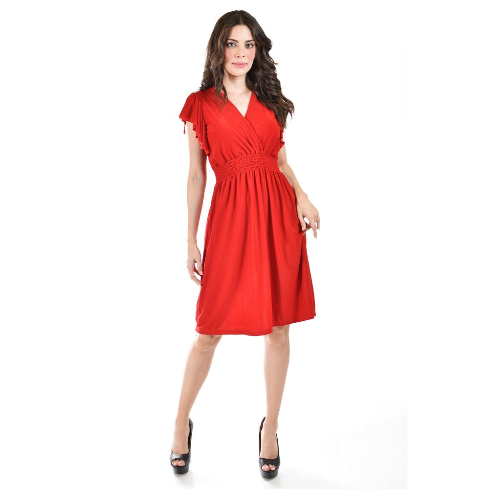 Foto 1 | Vestido Manga con Volantes Roman FashionJuvenil Rojo