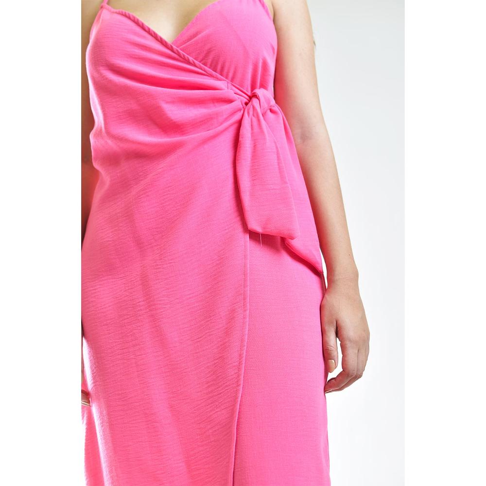 Foto 5 pulgar | Vestido con Nudo Roman Fashion  Juvenil Rosa