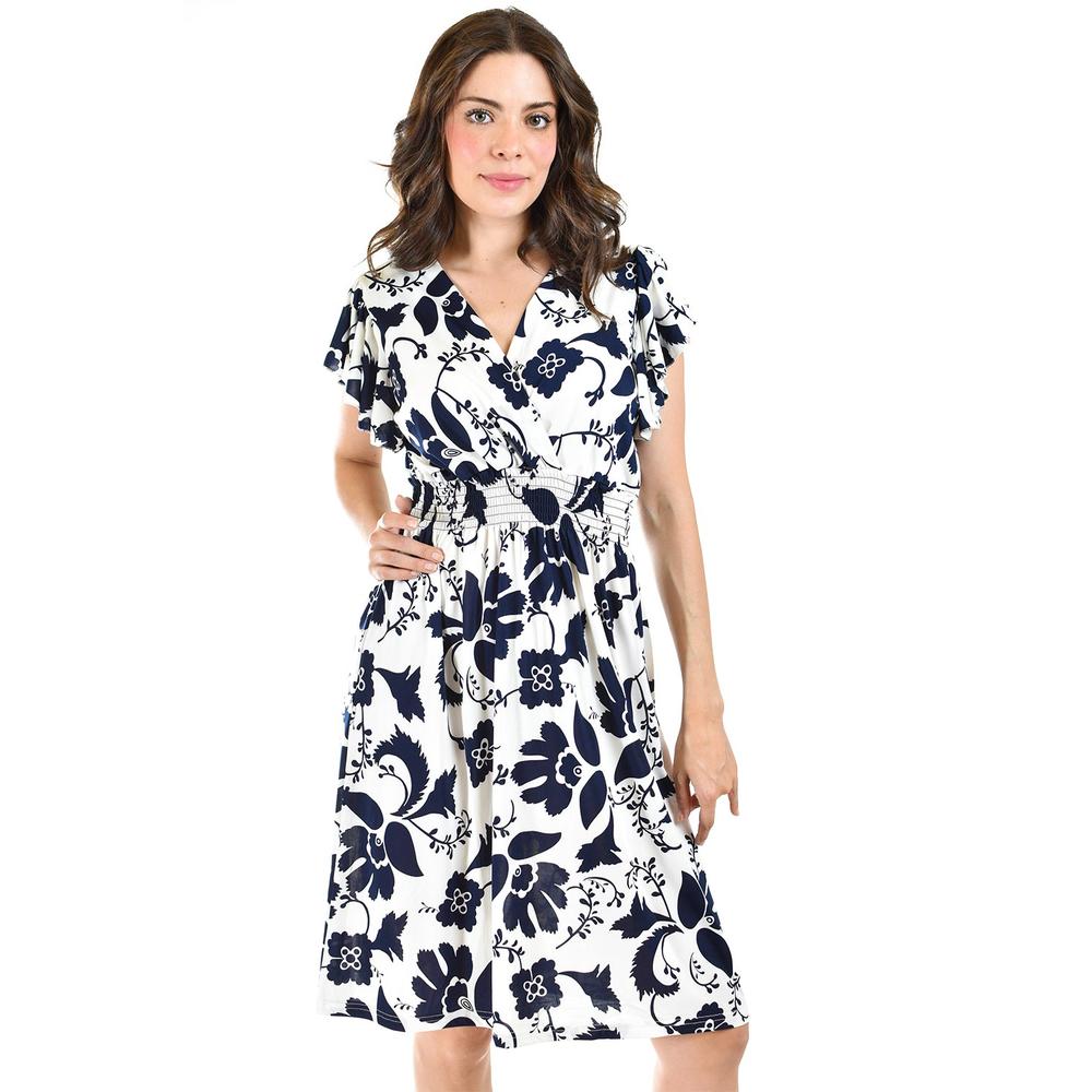 Foto 4 | Vestido Flores Roman Fashion Manga Volantes Juvenil Blanco