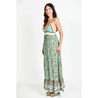 Foto 2 | Vestido Roman Fashion Escote Crochet Verde Claro