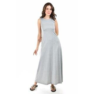Foto 1 | Maxi Vestido con Strech Roman Fashion Juvenil Gris
