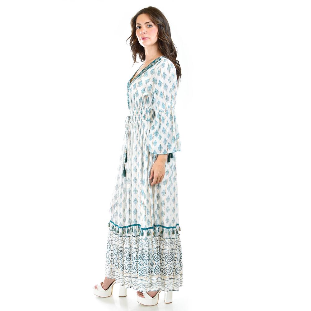 Foto 2 | Vestido Bohemio Largo Roman Fashion Juvenil Verde
