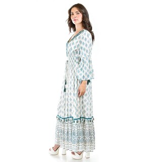 Foto 2 | Vestido Bohemio Largo Roman Fashion Juvenil Verde