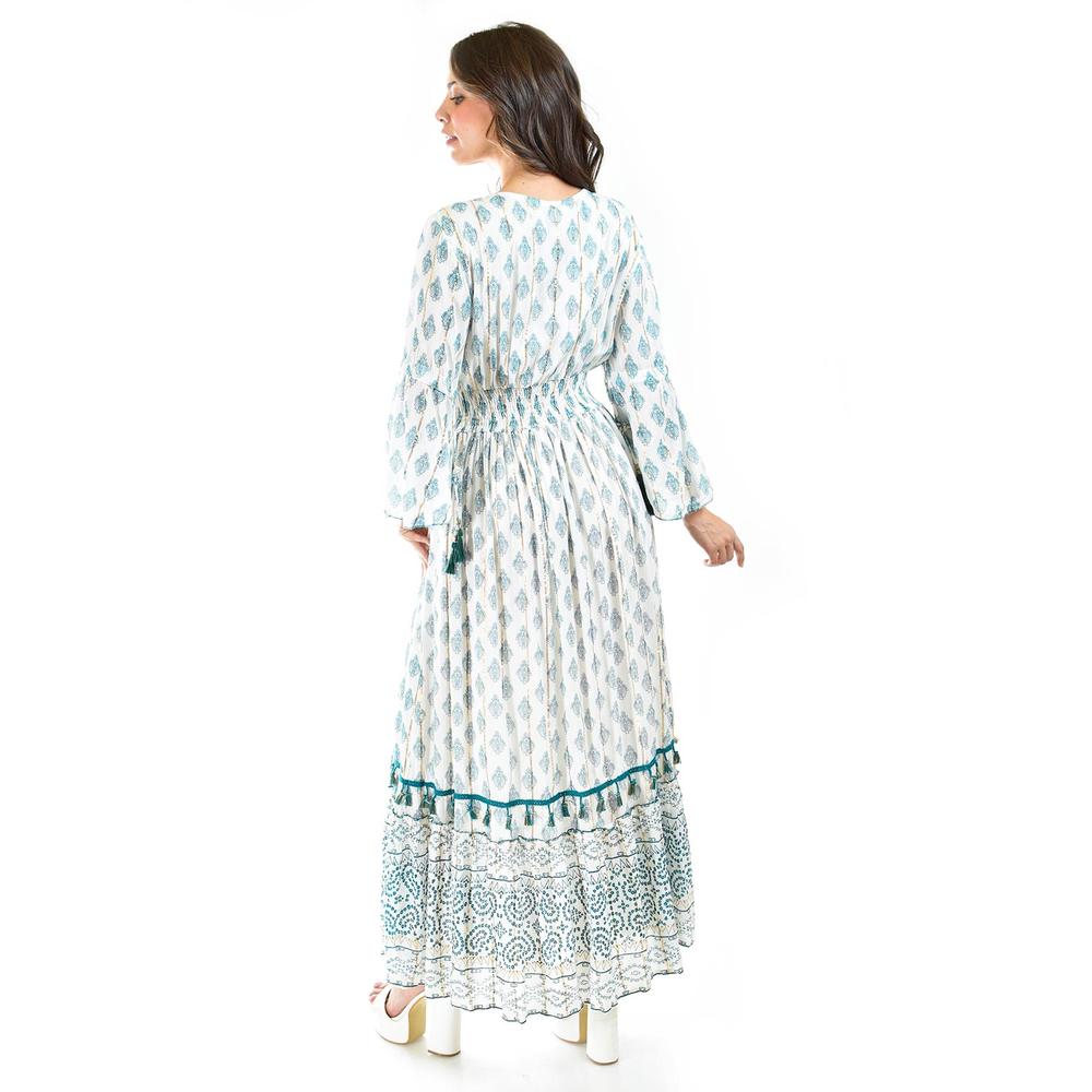 Foto 4 pulgar | Vestido Bohemio Largo Roman Fashion Juvenil Verde