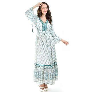 Foto 5 | Vestido Bohemio Largo Roman Fashion Juvenil Verde