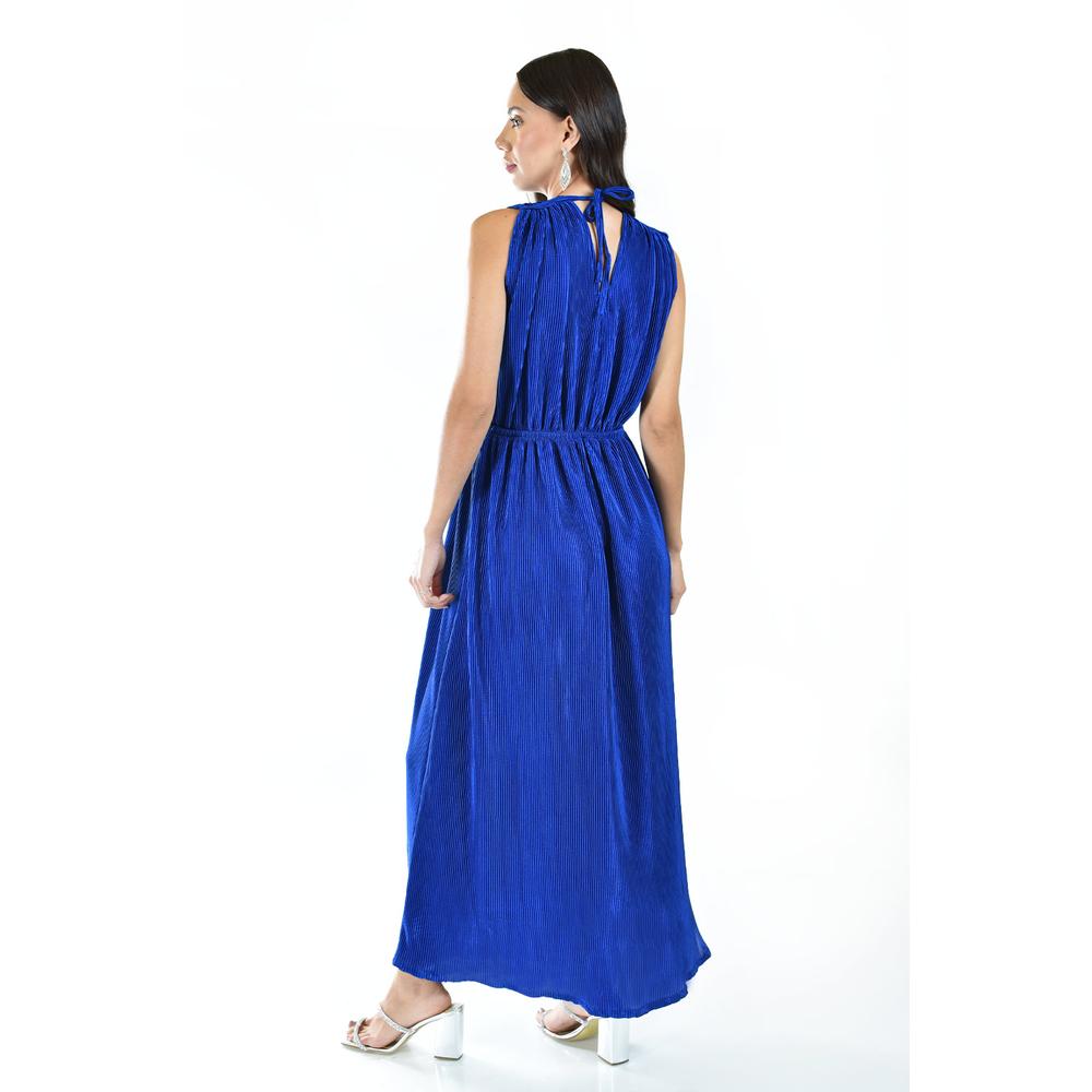 Foto 4 pulgar | Vestido Plisado Sin Manga Roman Fashion /tallas Extras, 9307 (azul Rey) Azul