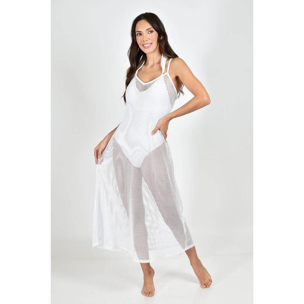 Foto 1 | Vestido De Red Para Playa Roman Fashion /juvenil, 9106 (blanco) Blanco