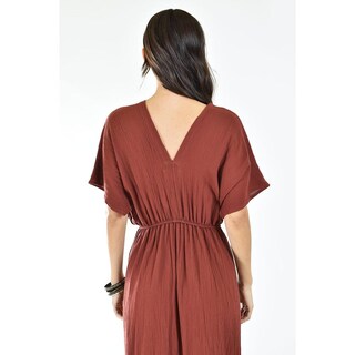 Foto 4 | Maxi Vestido de Algodón Roman Fashion Juvenil 924 Café