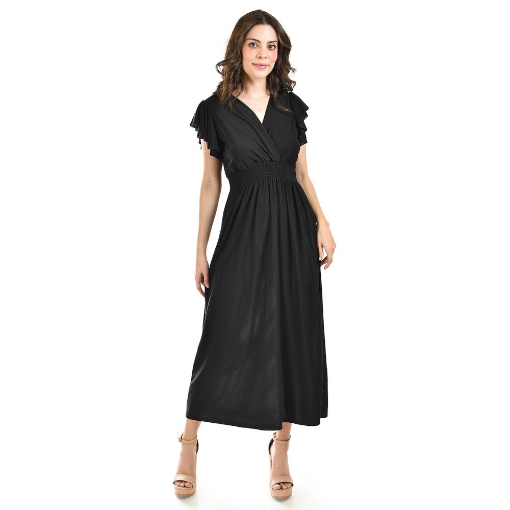 Vestido Largo Manga Volantes Roman 9940-so